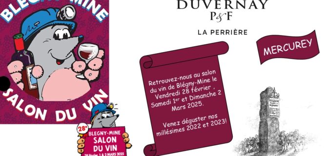 Salon du vin de Blégny Domaine Duvernay P et F à Mercurey